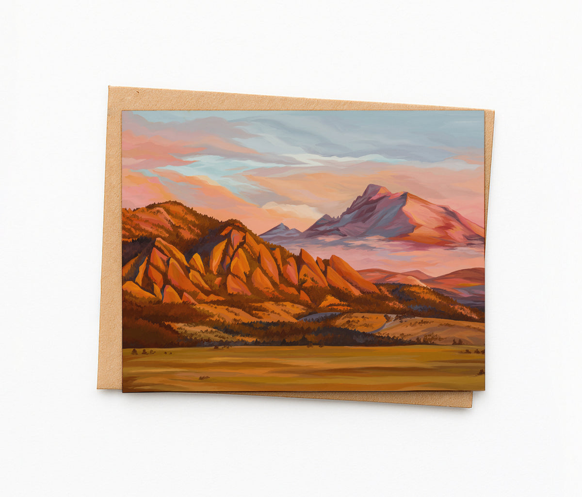 Onwards (Longs Peak and the Flatirons) Blank Greeting Cards image 0