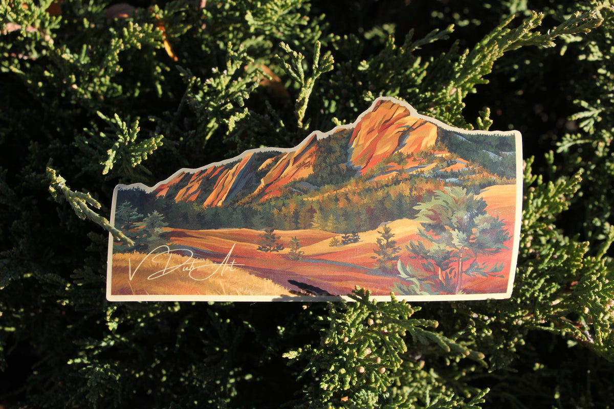 Flatirons Daybreak Vinyl Sticker image 0