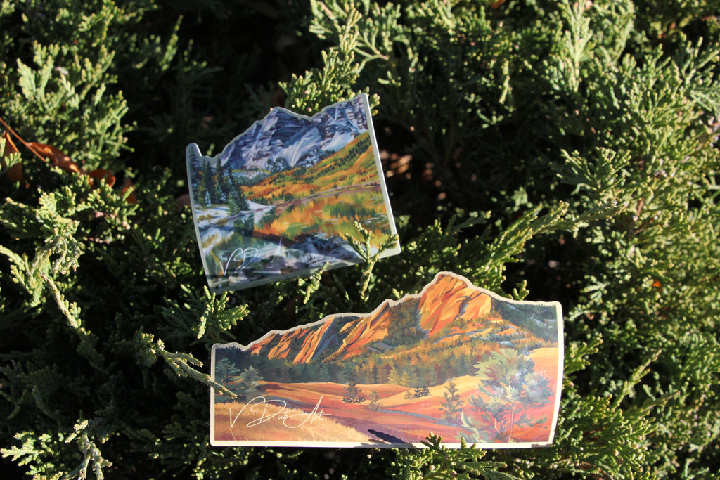 Fall in the Bells (Maroon Bells) Vinyl Sticker image 1