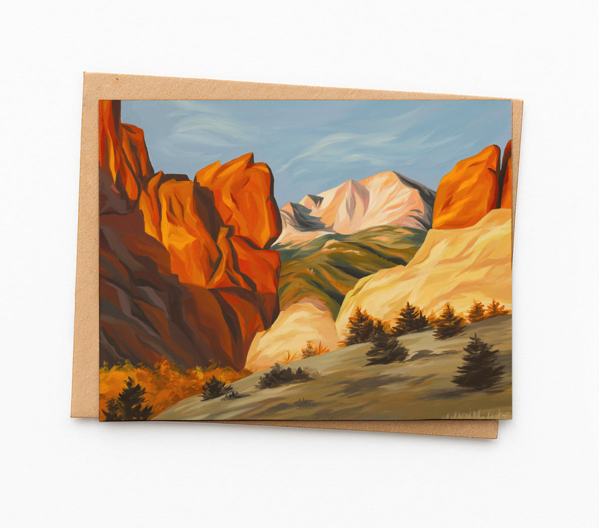 Sunrise Solitude (Pikes Peak) Blank Greeting Card image 0