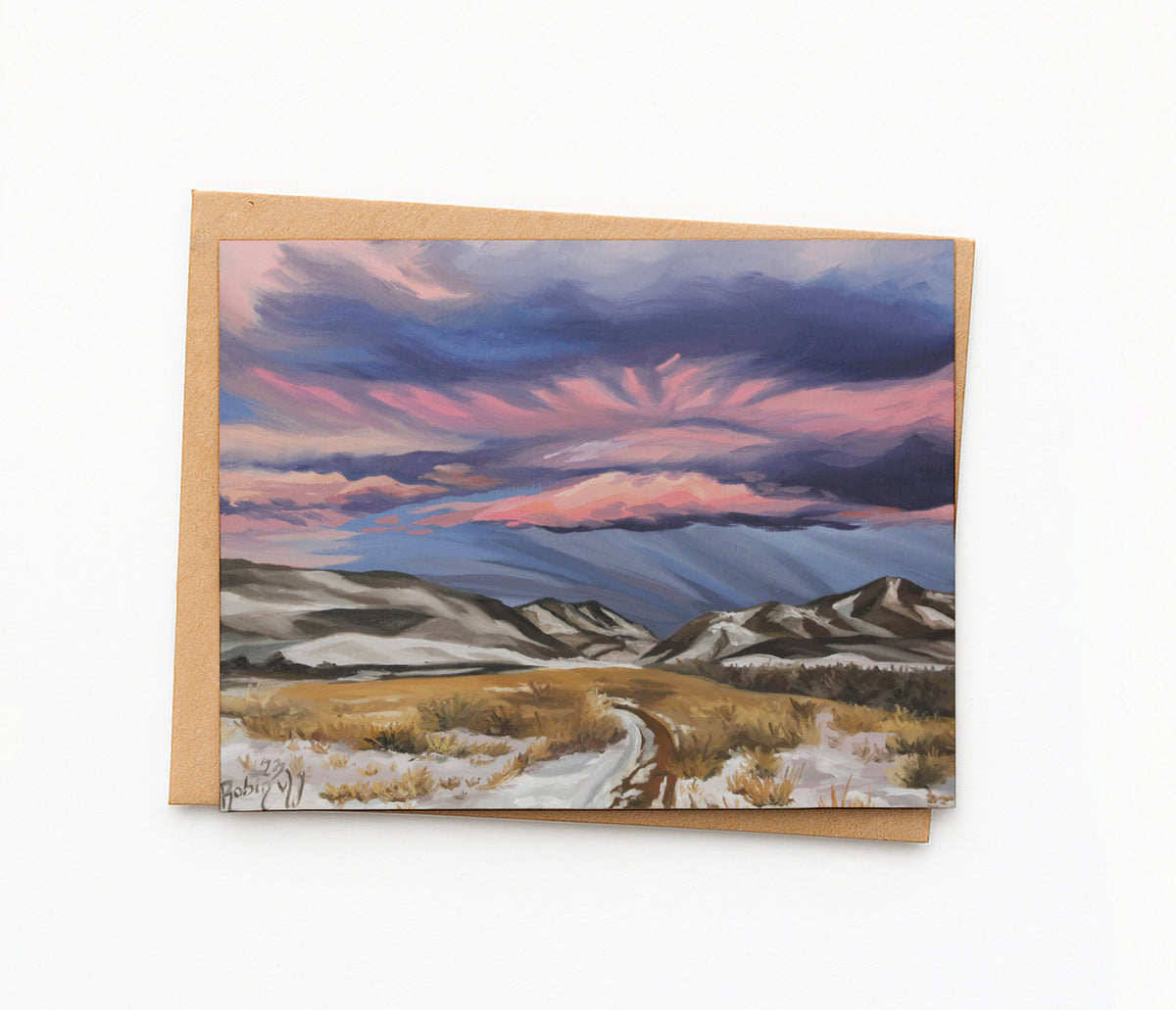 Golden Foothills Blank Greeting Cards image 0